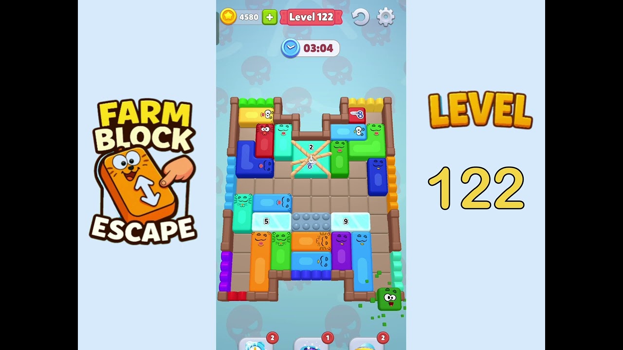Farm block escape level 122 Solution