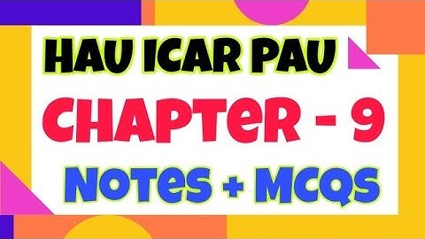 HAU ICAR PAU Important Questions and Notes Download