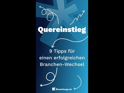 Bewerbung als QUEREINSTEIGER