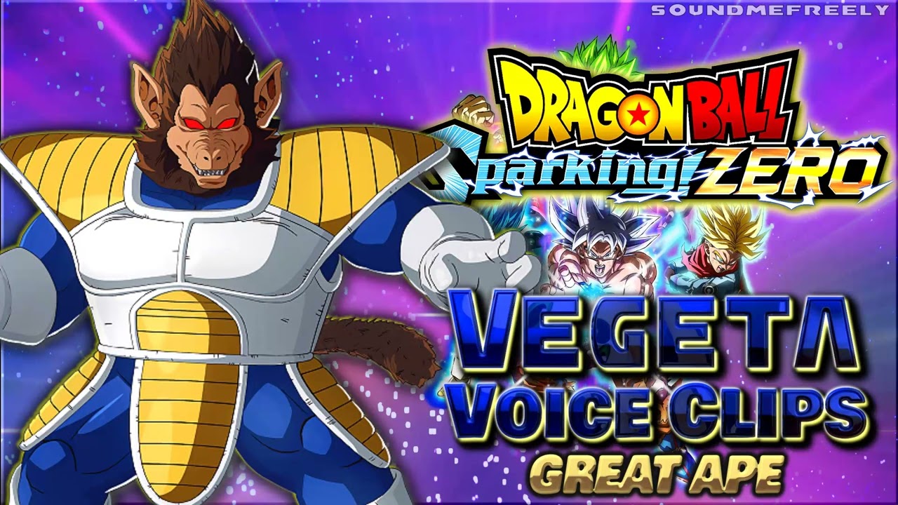 All Vegeta Voice Clips • Great Ape • Dragon Ball Sparking! ZERO • Lines (Christopher Sabat) ENGLISH