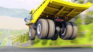 Instant 500 Km/h Acceleration 🚀 Downhill Crash! 😱 | BeamNG Drive screenshot 1