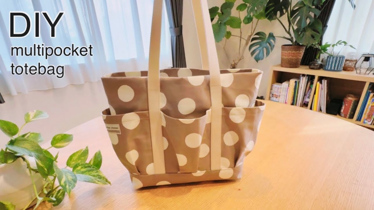makorinポケットいっぱいトートバッグハンドメイド ポケットいっぱいトートバッグ作り方,How To Make Multipocket