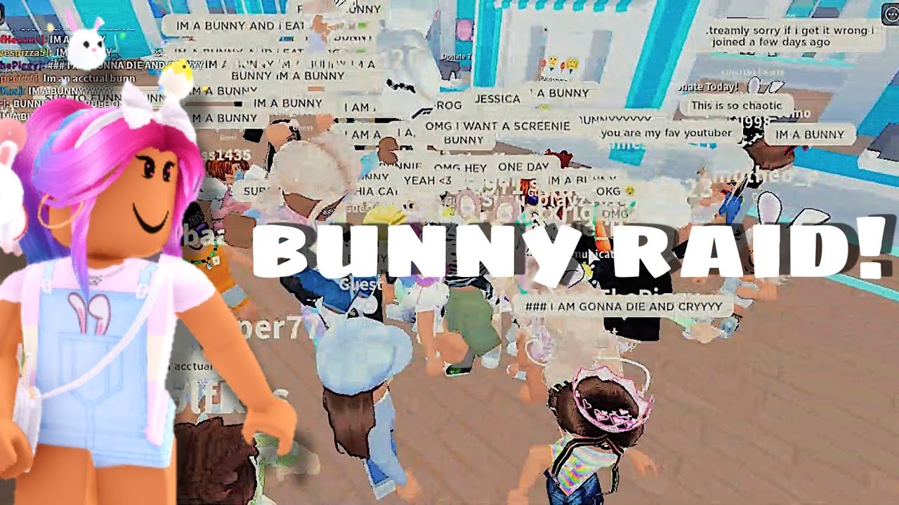 Raiding roblox cafe’s as bunnies [For Easter!!]