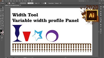 Adobe illustrator class 58 width tool and variable width profile panel Urdu/Hindi