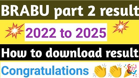 Brabu part 2 result||2022 to 2025 part 2||Result kaise download kare part 2 ka||