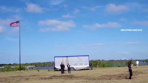Kennedy Space Center...Countdown Clock..  Falcon Heavy Launch