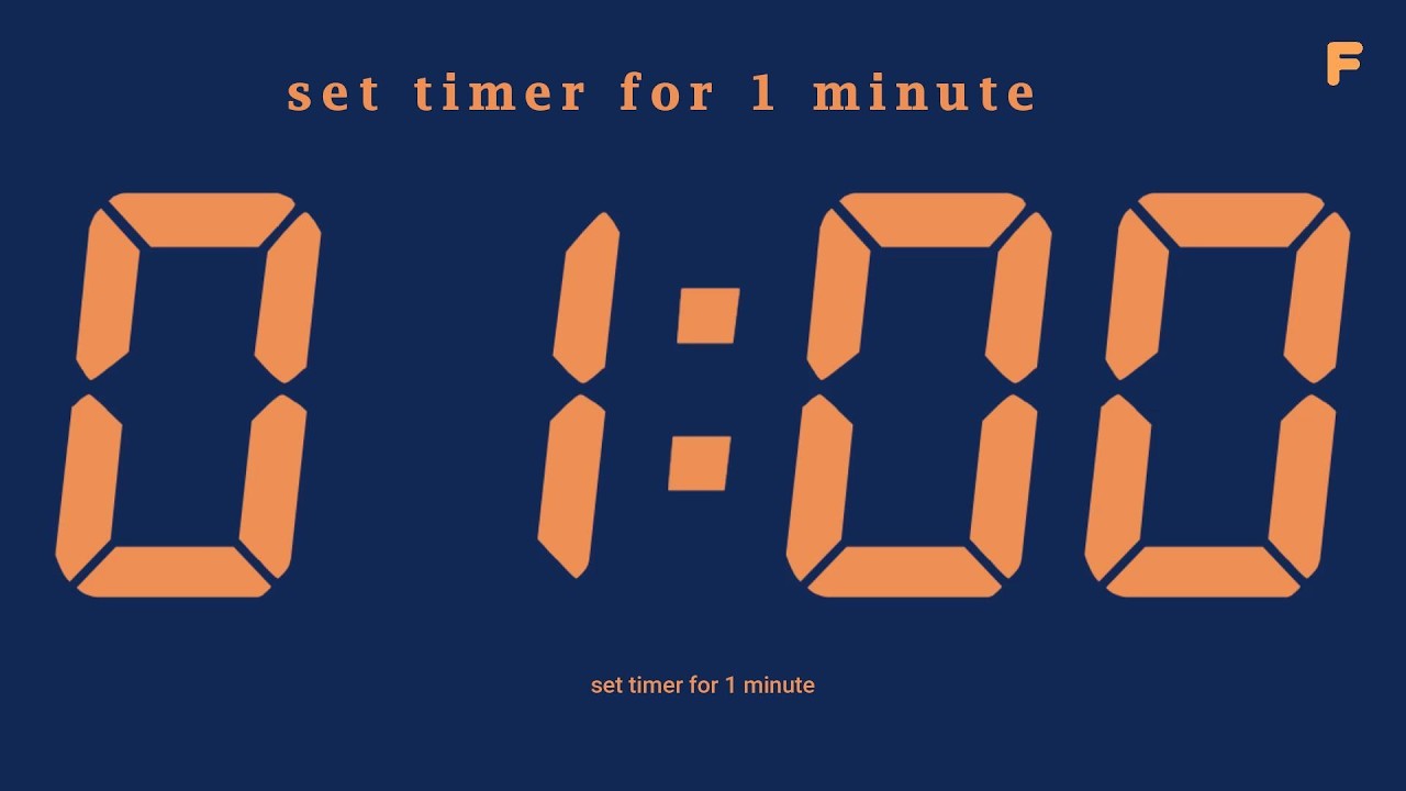 Set a timer for 1 minute - YouTube