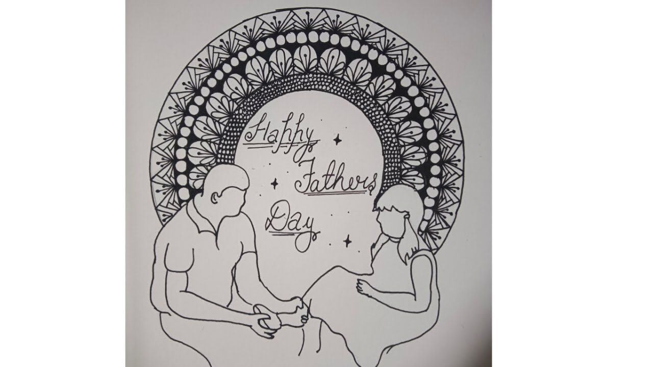 Father's day mandala art|Father's day drawing how to draw mandala art ...