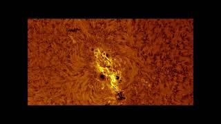 3-hr time-lapse recording of the monster solar storm AR-3615 giving off C and M class solar flares