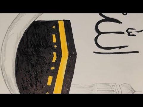 Drawing to easy Kaba Sharif 🕋🌙#trending #viralvideo #islamic #calligraphy #drawing #art #kabashareef