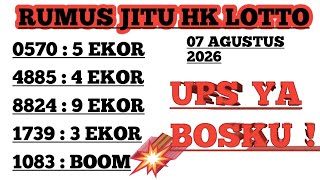 PREDIKSI HK 7 AGUSTUS 2026 | BOCORAN TOGEL HK LOTTO MALAM INI | RUMUS EKOR HONGKONG LOTTO MALAM  INI