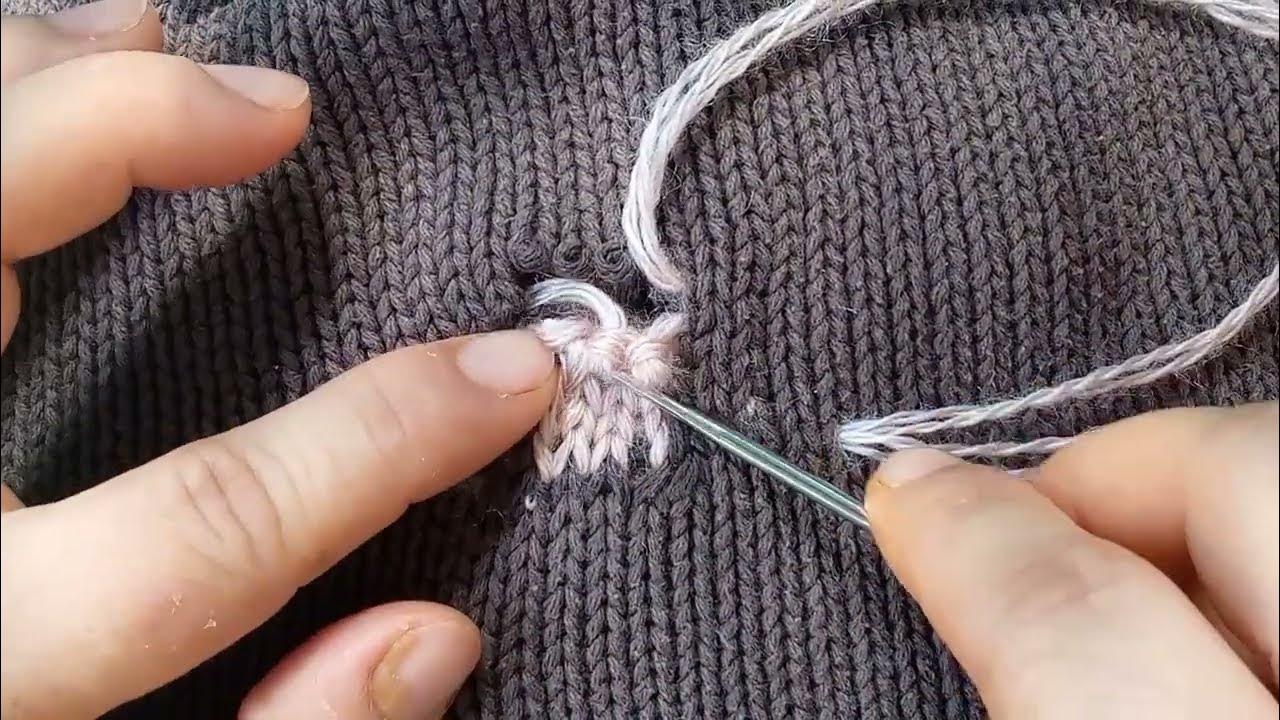 comment repriser et réparer un trou dans un pull tricoté YouTube