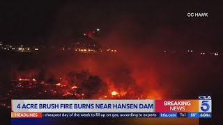 4-acre brush fire contained near Hansen Dam