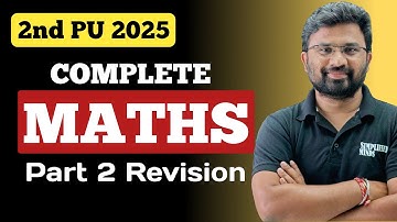 Complete Maths Revision Part2 | 2nd PU Mathematics Exam 2025  | Important Questions