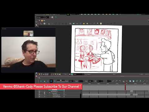 Freds Animation Live Stream - Storyboarding For My Friend Norm Part 5