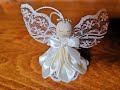 DIY / Kanzashi christmas angel / Satin ribbon angel / Christmas tree ornament / Angel