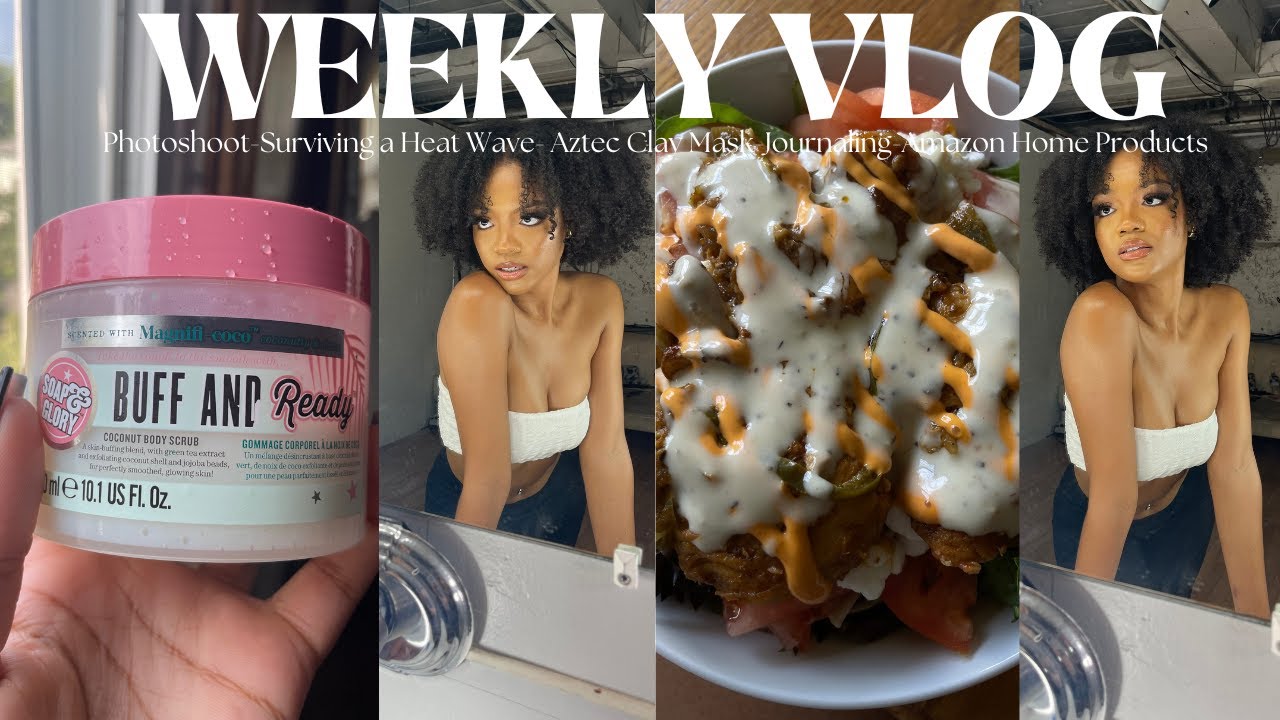 WEEKLY VLOG 6:  PHOTOSHOOT, HEAT WAVE, AZTEC CLAY MASK, TRYING CANES CHICKEN + MORE| X.O NÉMY VLOGS