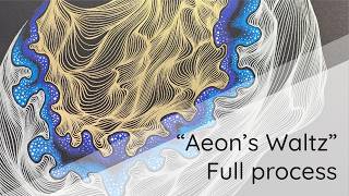 The full drawing process to "Aeon's Waltz"