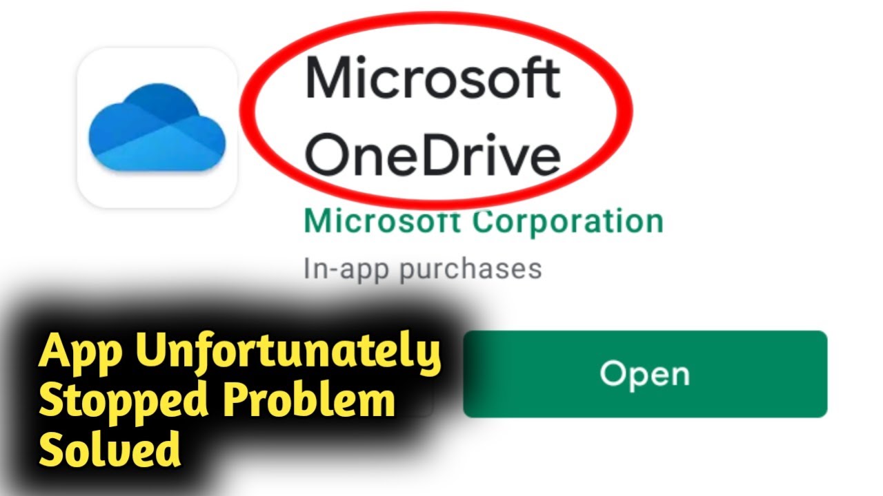 Fix Microsoft One Drive App Has Unfortunately Stopped Problem Solved ...
