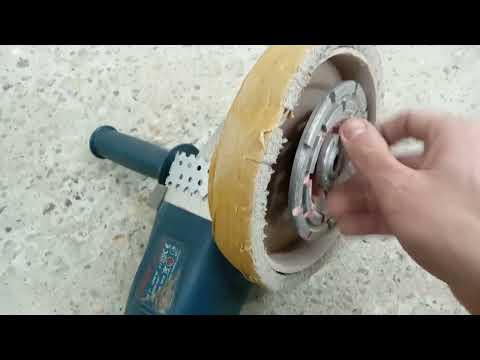 Приспособление для шлифовки бетона на УШМ. Своими руками - YouTube