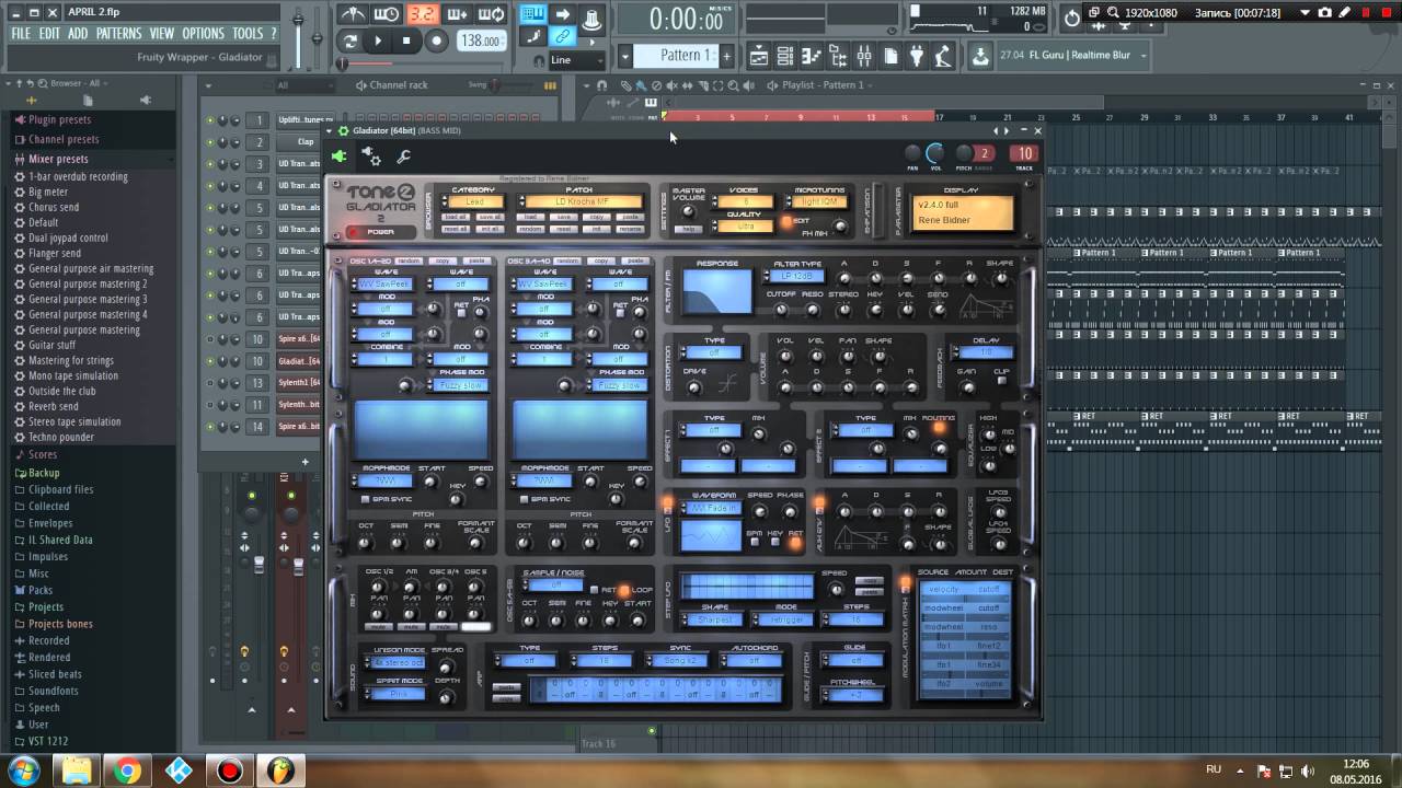 FL Studio-Uplifting Bass (Синтез и лееринг басов)
