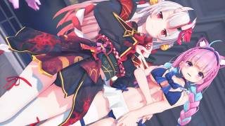 【ホロライブMMD】『宵々古今』by 湊あくあ(水着衣装)＆百鬼あやめ＆【hololive/4K】