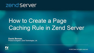 How to Create a Page Cache Rule in Zend Server