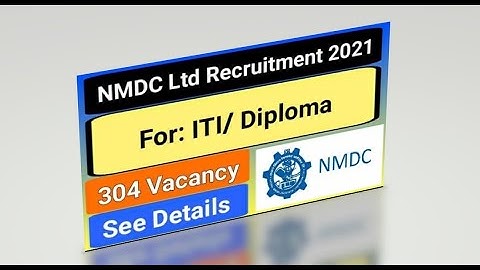 NMDC recruitment 2021 || Carriers NMDC Limited || NMDC |syllabus, cutoff, selection process