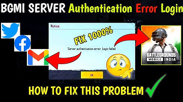 BGMI 2.1 Server Authentication Error Login Failed FACEBOOK & TWITTER | Server Authentication Problem