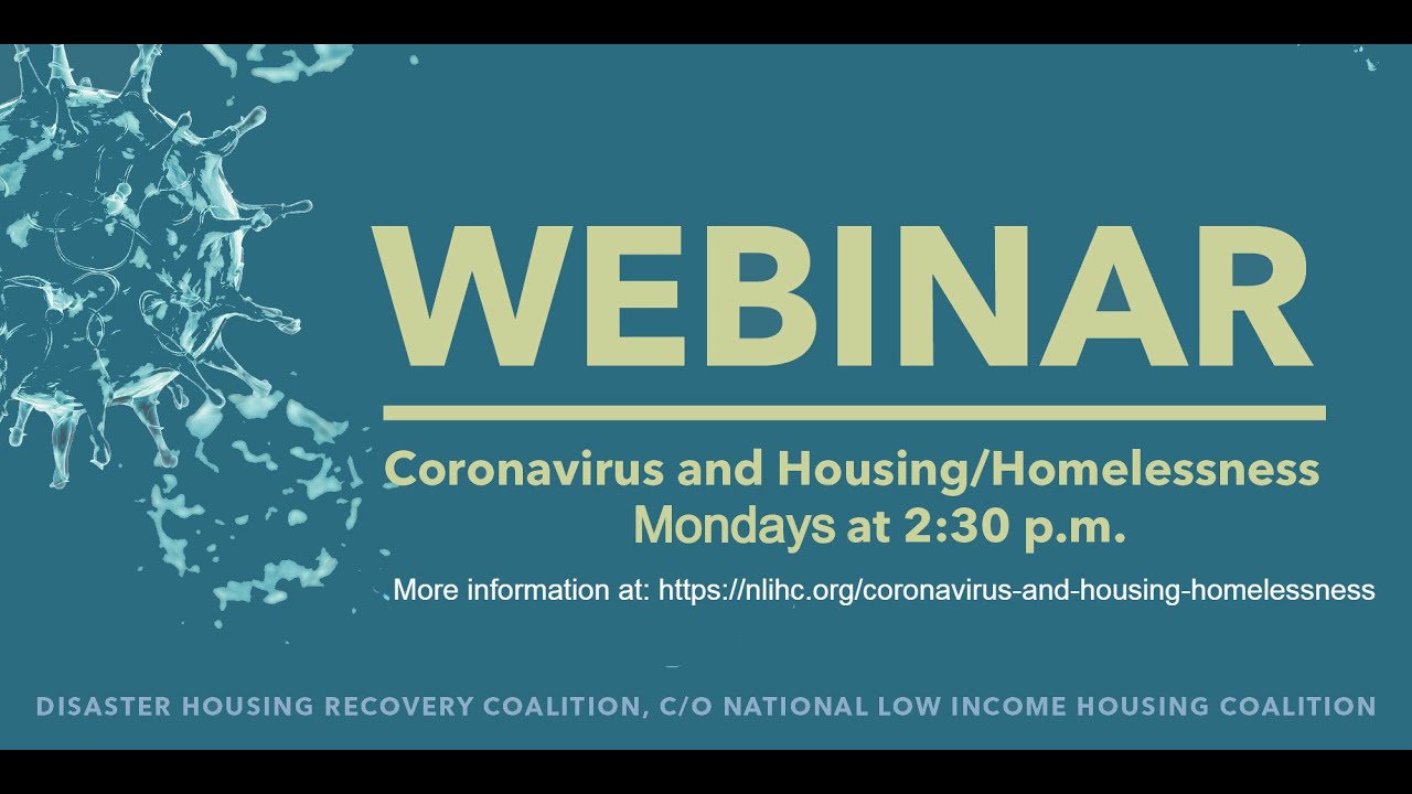 October 13: National Call on Coronavirus, Housing & Homelessness