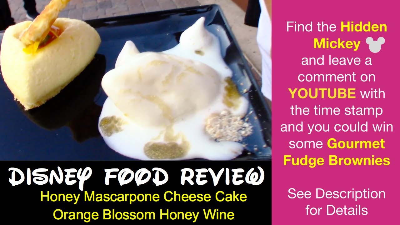 A Bunch of Disney Food HoneyMascarpone Cheese Cake and Orange