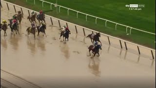 Stuntman reflexes! Irad Ortiz avoids injury in dramatic race...