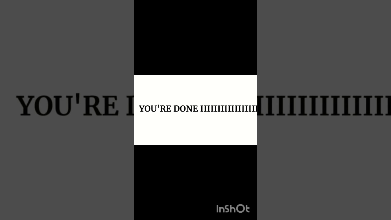 u never see it commig..