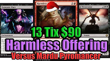 MTG Budget Modern Harmless Offering vs Mardu Pyromancer