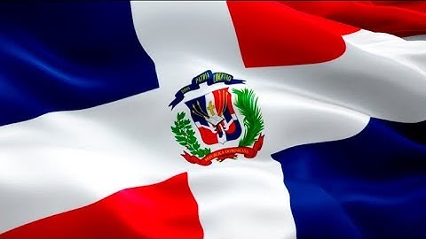 Dominican Republic waving flag. National 3d Santo Domingo flag waving. Sign of Dominican Republic‎‎.