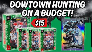 BUDGET DOWNTOWN HUNTING! 2025 Panini Donruss Football Winter Tin Review!