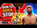 HOW TO QUICKSTOP IN NBA 2K22! GREEN RELEASE EVERYTIME + HANDCAM!