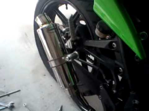 TSUKIGI RACING Ninja250R TR EXHAUST SYSTEM silencer inside