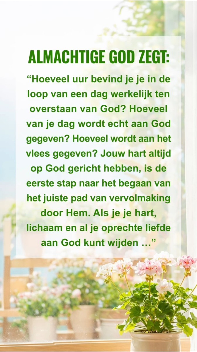God wil dat we deze passage uit Zijn woorden in stilte lezen