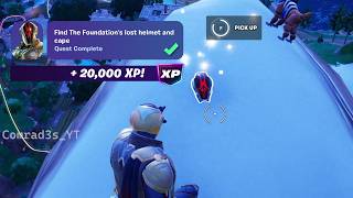 How to EASILY Find The Foundation's lost helmet and cape Fortnite - Unlock Foundation Pickaxe Style