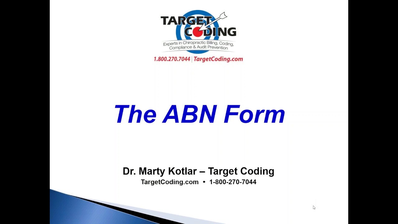 target coding the abn form youtube abn form