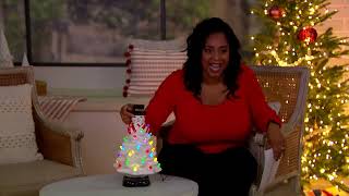Mr. Christmas 14" Nostalgic Ceramic Christmas Tree with Topper on QVC
