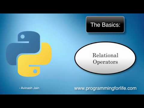 (Introduction To Python Programming) 30-Relational Operators
