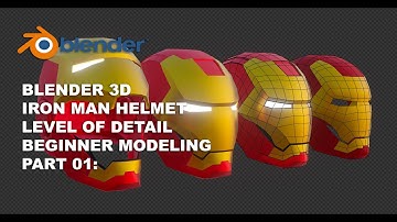 Blender 3D Iron Man Helmet Modeling Part 01