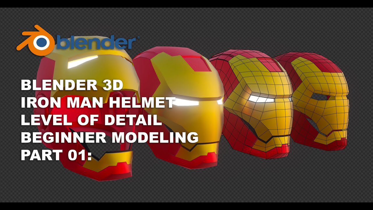 blender iron man helmet Blender 3D Iron Man Helmet Modeling Part 01