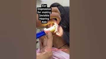 Taking Ear canal impression for making Invisible Hearing Aids (IIC) #viral #hearing #hearingaids