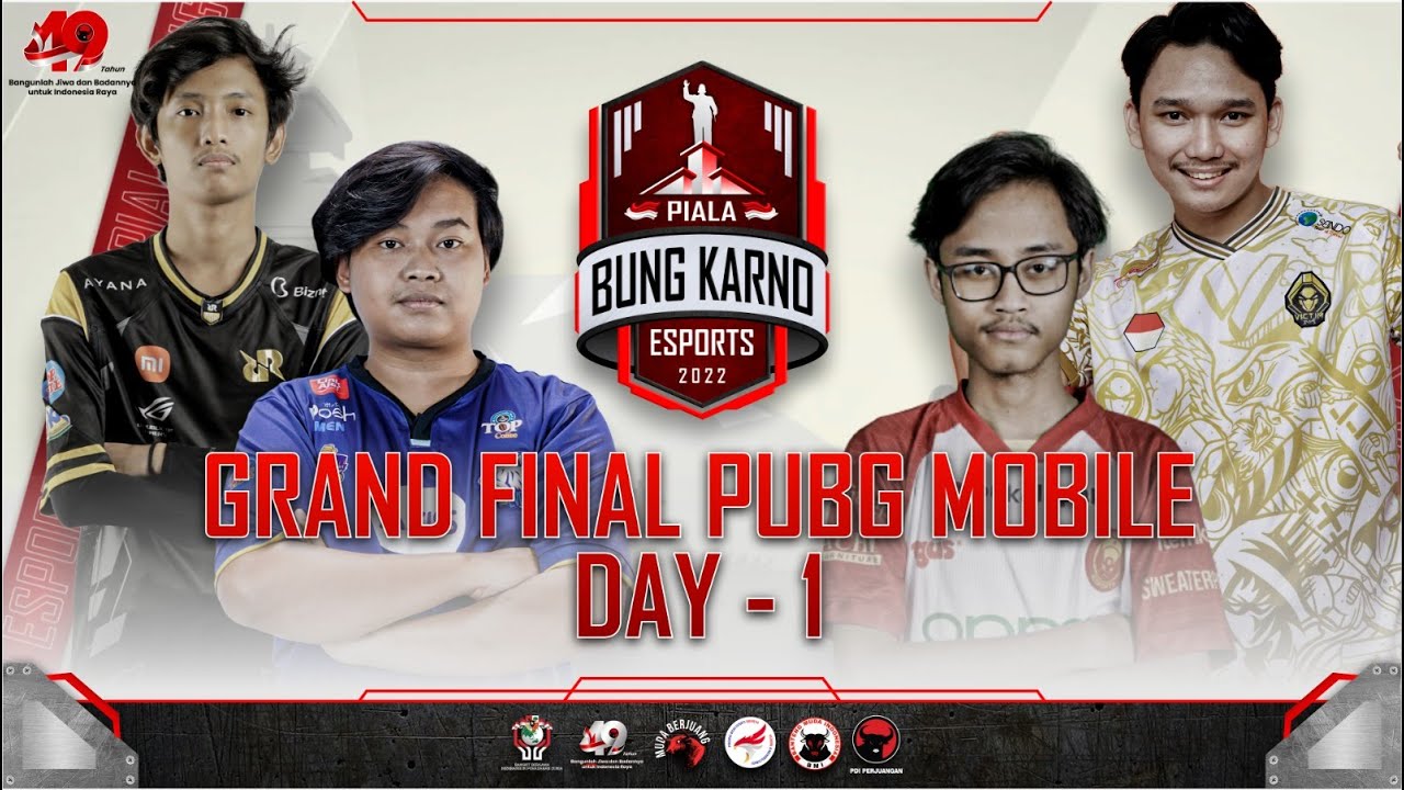 GRAND FINAL PUBG MOBILE PIALA BUNG KARNO ESPORT 2022 DAY 1 – 28 Juni 2022