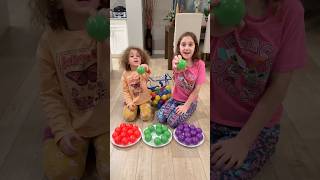 Sierra teaches Rhia to learn and play with colours - kids learning #shorts
