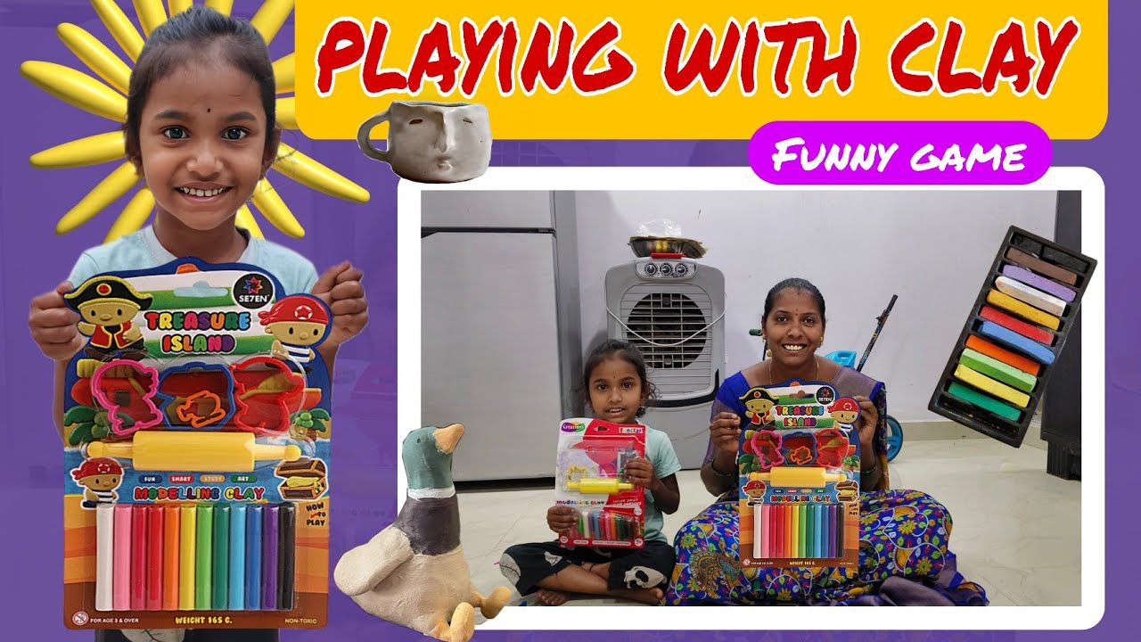 Playing with clay| funny game|bubby latest video