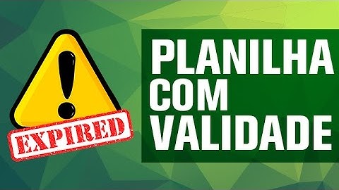 [Excel] Planilha com Data de Validade